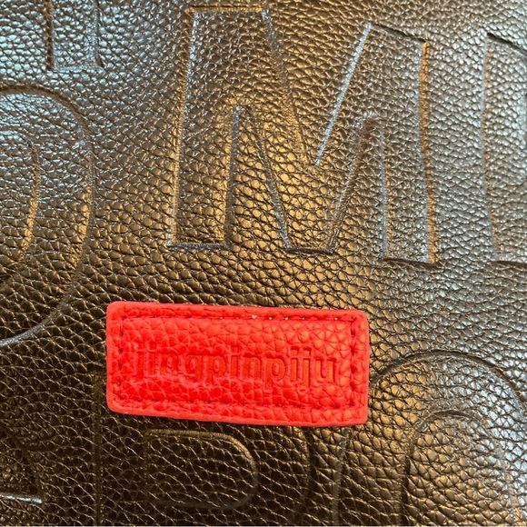 NWOT Faux Leather Letter Tote/Crossbody - Picture 9 of 12